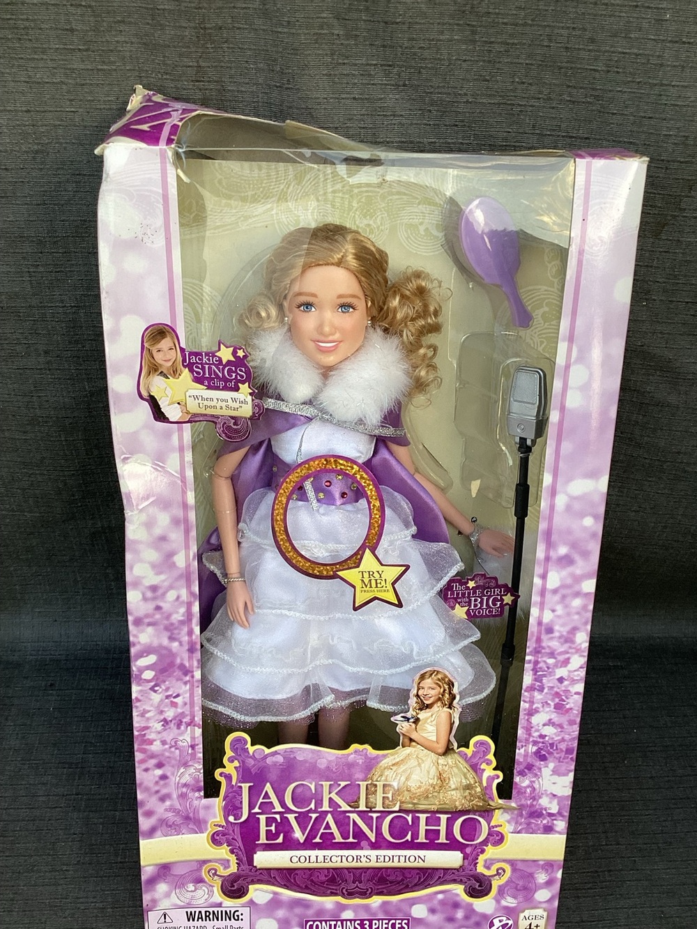 NIB DOLL 2011 JACKIE EVANCHO BRAVADO 13" Collector’s Edition Contain 3 Pieces